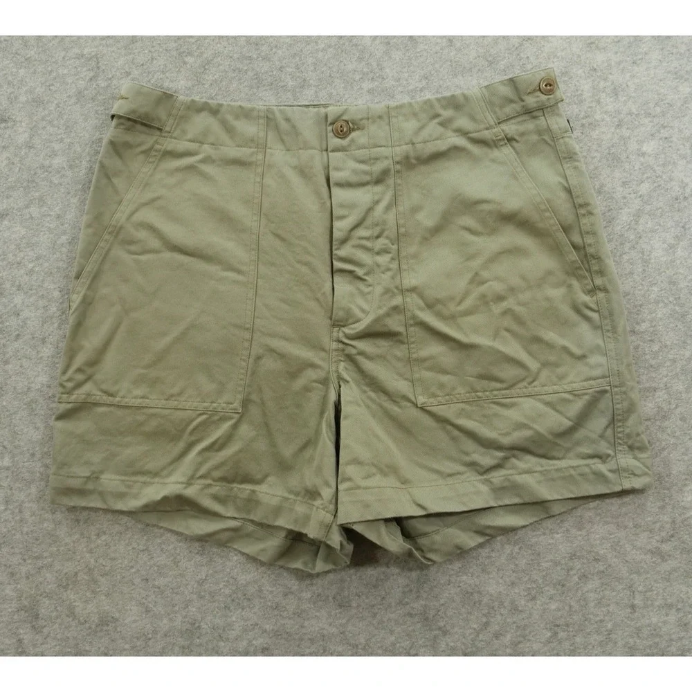 Unless Collective Shorts Mens Larg eGreen Flat Front Chino Streetwear Gorp Core